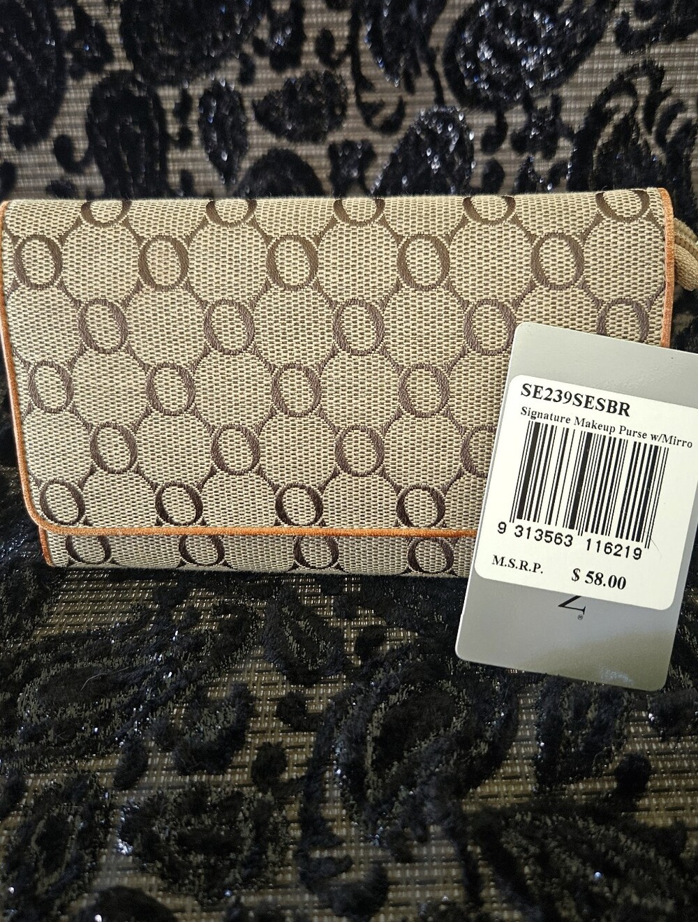 OROTON MAKE UP BAG, NWT, ORTON Signature Purse Makeup Bag, Zips
